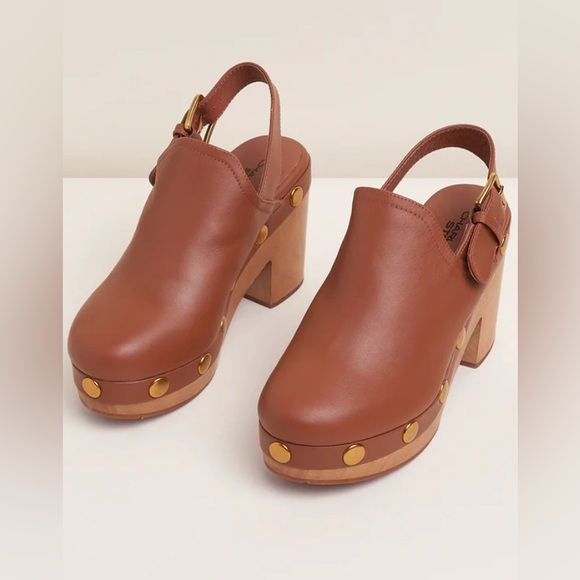 CHARLOTTE STONE wooden studded heels. - Picture 6 of 15